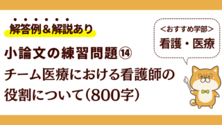 チーム医療における看護師の役割┃じんまる式 小論文の教室 公式note